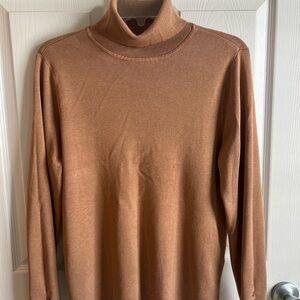Chico's Warm Tan Turtleneck Sweater